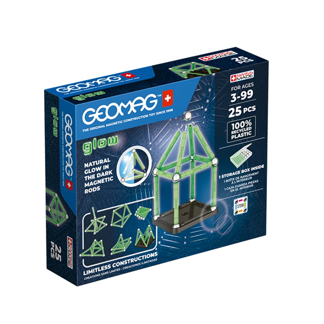Amazon.com: Geomag, Glow Recycled, Magnetic Constructions with